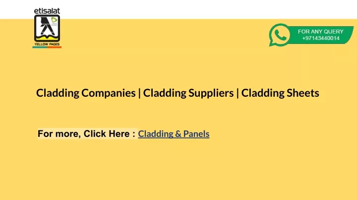 PPT - Cladding Companies | Cladding Suppliers | Cladding Sheets ...