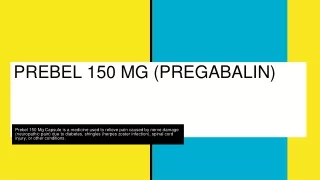 PREGARICA 150 MG (PREGABALIN)