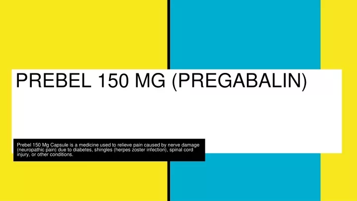 prebel 150 mg pregabalin