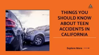 Things You Should Know About Teen Accidents In California
