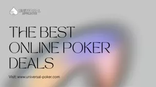 The Best online poker deals