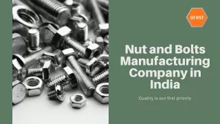 Best Nut & Bolts Manufacturing Company in India