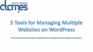 5 Tools for Managing Multiple Websites on WordPress | D-Amies Technologies