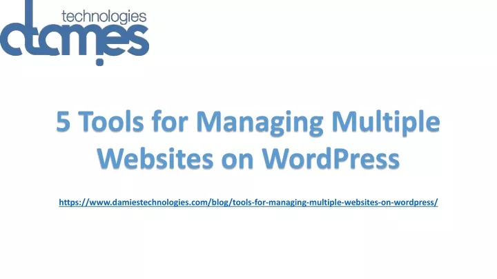 5 tools for managing multiple websites