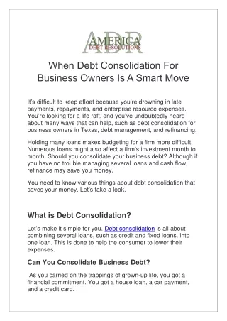 Why you should consider debt consolidation?