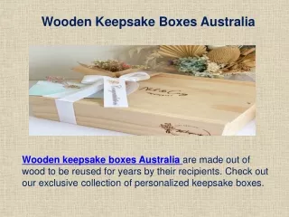 Wooden Keepsake Boxes Australia