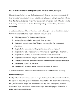 how to master dissertation writing best tips