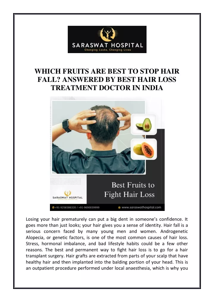 which fruits are best to stop hair fall answered