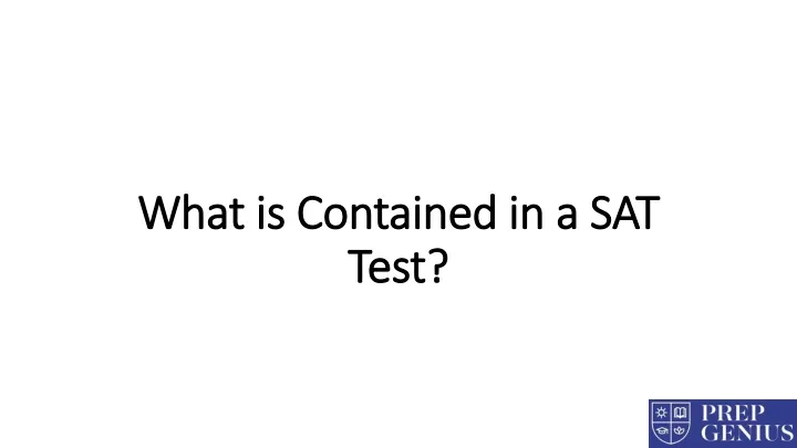 what is contained in a sat what is contained