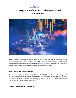 top 5 digital transformation challenges in wealth