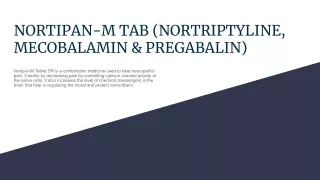 NORTIPAN-M TAB (NORTRIPTYLINE, MECOBALAMIN & PREGABALIN)