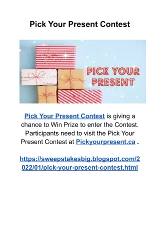 Pick Your Present Contest