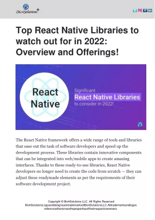 top react native libraries to watch