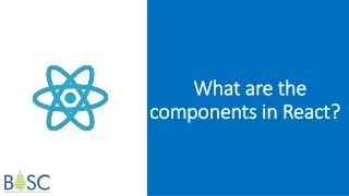 what are the components in react