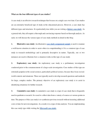 what are the four different types of case studies