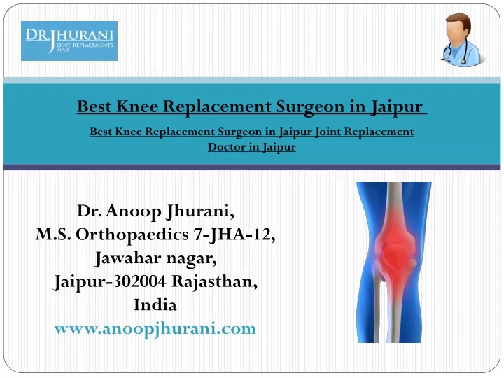 best knee replacement surgeon in jaipur