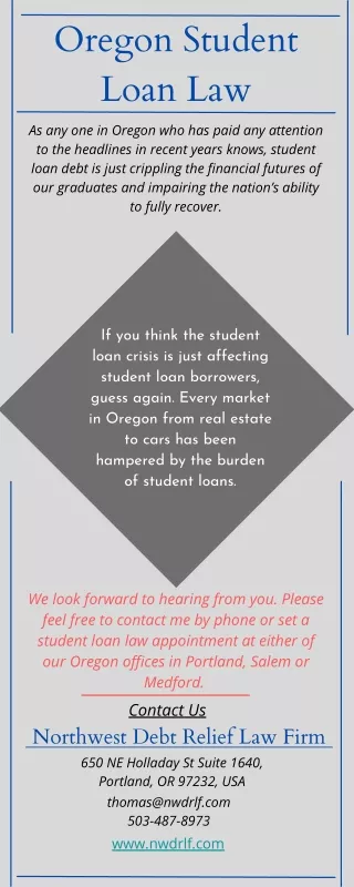 Oregon Student Loan Law