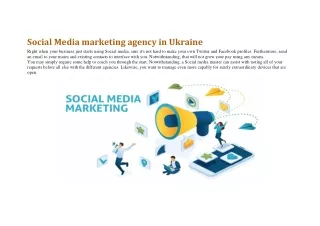 Get Social Media marketing agency in Ukraine