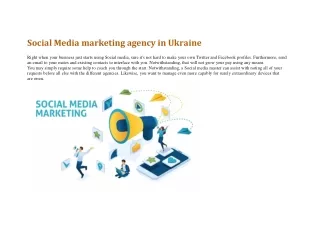 Find Social Media marketing agency in Ukraine