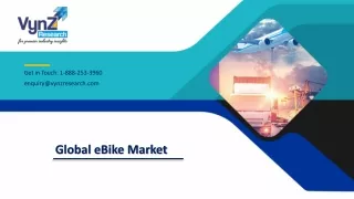 Global eBike Market – Analysis and Forecast (2021-2027)