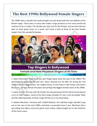 The Best 1990s Bollywood Female Singers