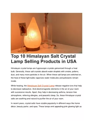 Top 10 Himalayan Salt Crystal Lamp Selling Products in USA - BestTrendingNews