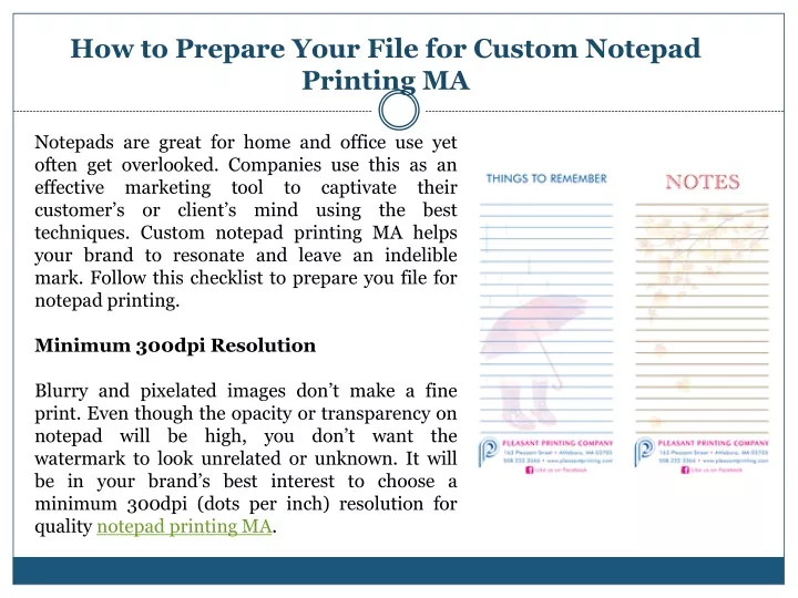 how to prepare your file for custom notepad printing ma