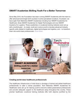 smart academies skilling youth for a better