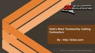 Utah’s Most Trustworthy Cabling Contractors