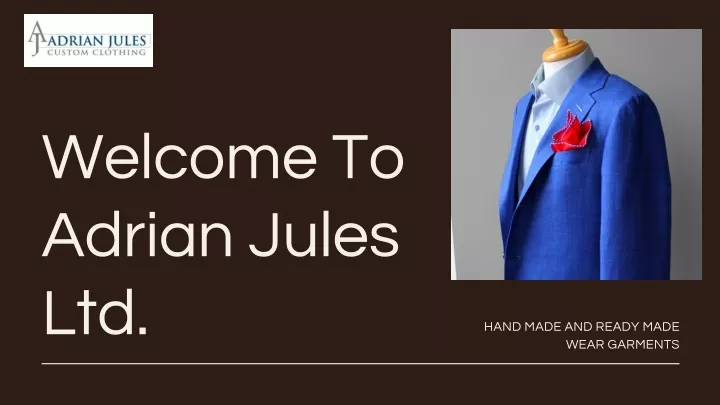 welcome to adrian jules ltd