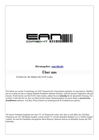 herausgeber ean direkt