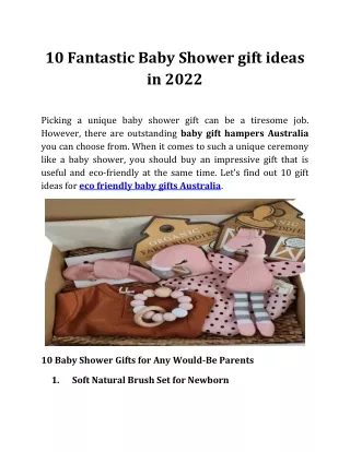 10 Fantastic Baby Shower gift ideas in 2022