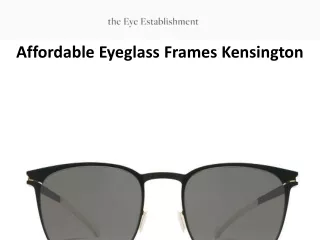 Affordable Eyeglass Frames Kensington