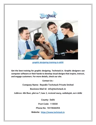 Graphic Designing Training in Delhi | Techstack.in