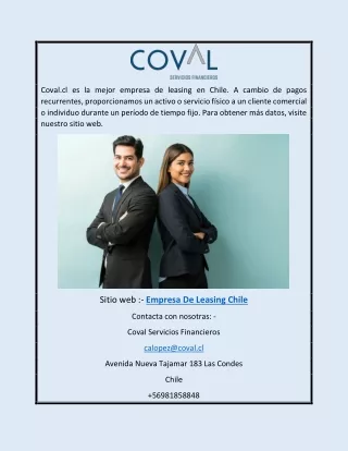 Empresa De Leasing Chile | Coval.cl