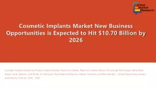 cosmetic implants market new business