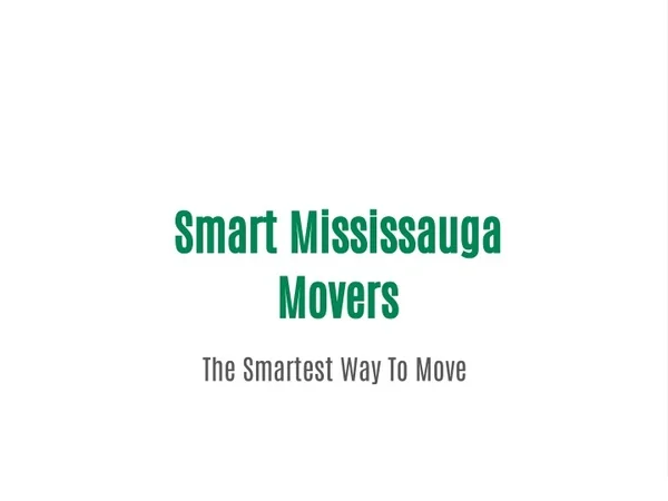 Smart Mississauga Movers