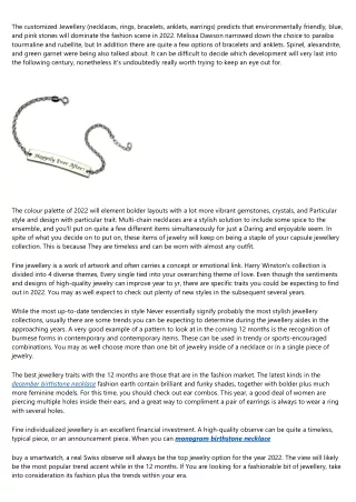 the customized jewellery necklaces rings