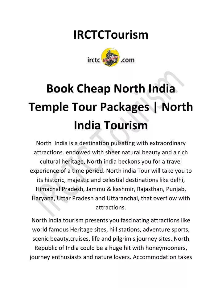 irctctourism