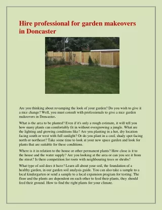 hire professional for garden makeovers