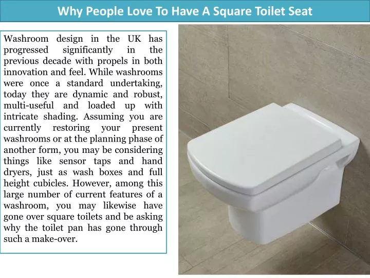 why people love to have a square toilet seat