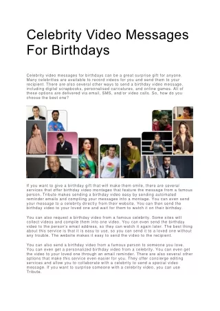 Celebrity Birthday Wishes Messages