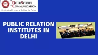 public relation institutes in delhi