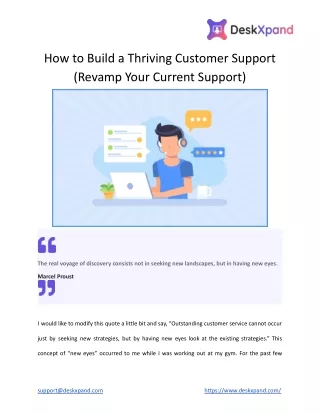 how to build a thriving customer support revamp