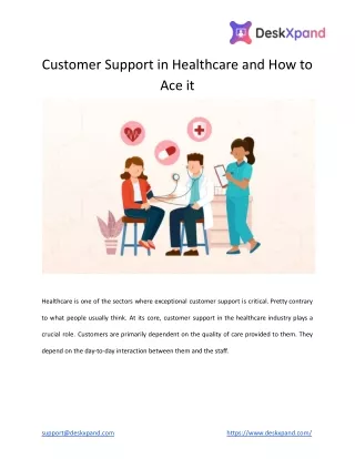 customer support in healthcare and how to ace it