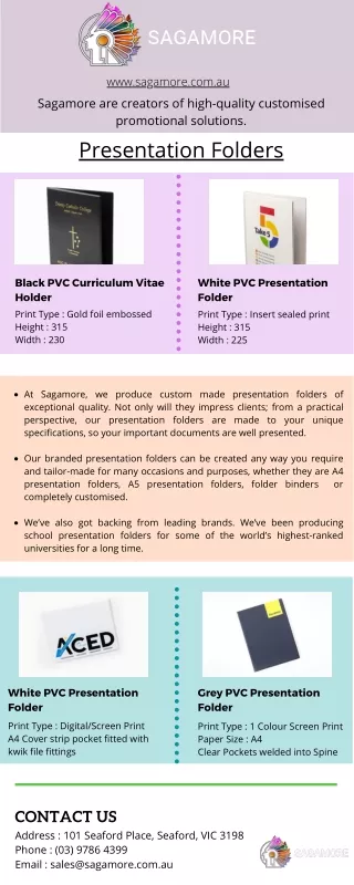 Custom Presentation Folders in  Australia