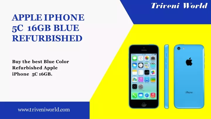 apple iphone 5c 16gb blue refurbished