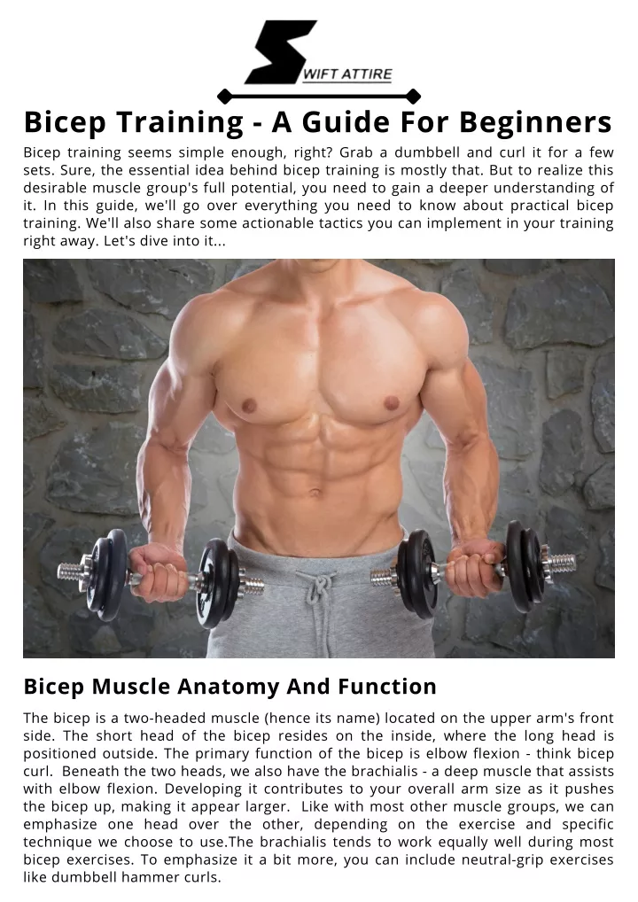 bicep training a guide for beginners bicep