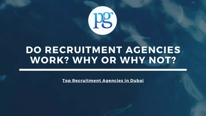 do recruitment agencies work why or why not