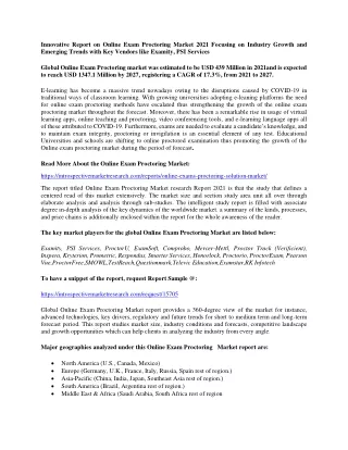 innovative report on online exam proctoring
